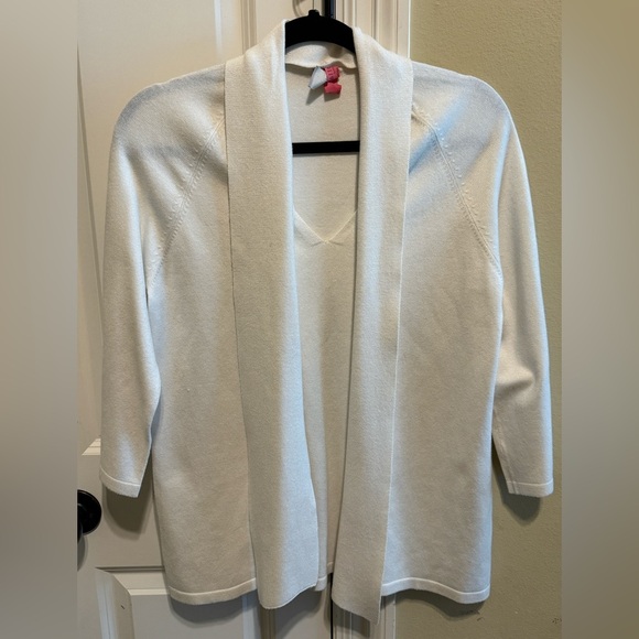 Chicos Size 0 (small) Ivory Tie Pullover Sweater. - Picture 5 of 10